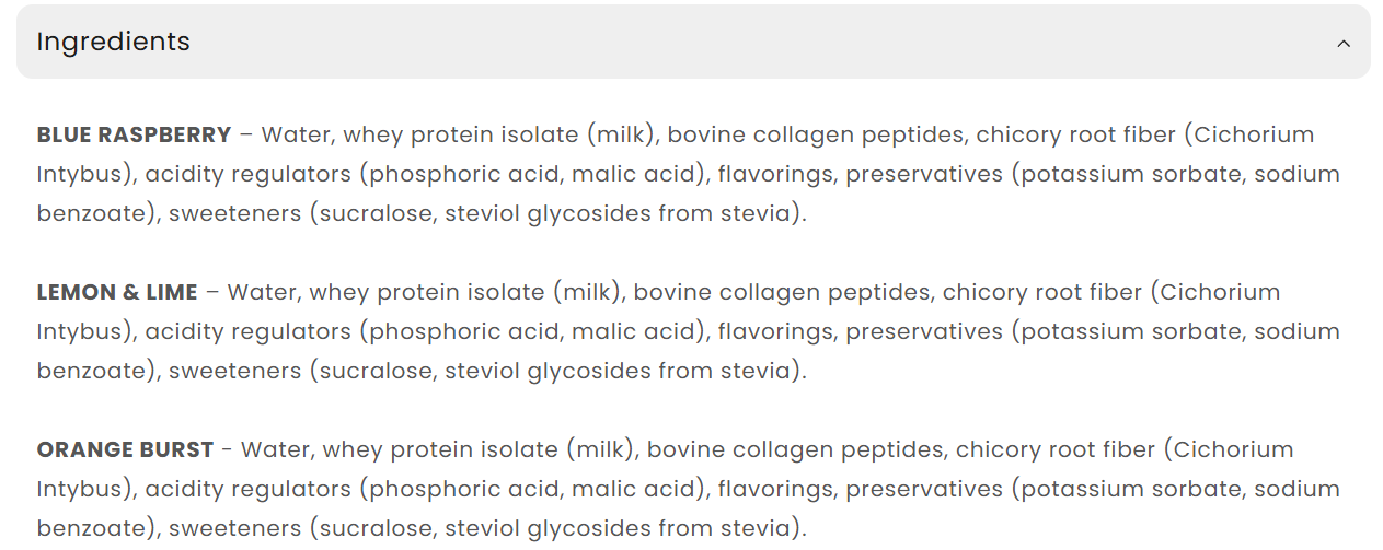 Съдържание на Applied Protein Shot 100ml 2